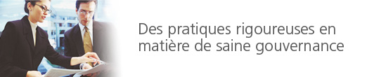 Image - Des pratiques rigoureuses en matière de saine gouvernance