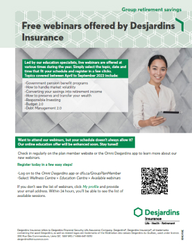 free webinars offrered by Desjardins Insurance